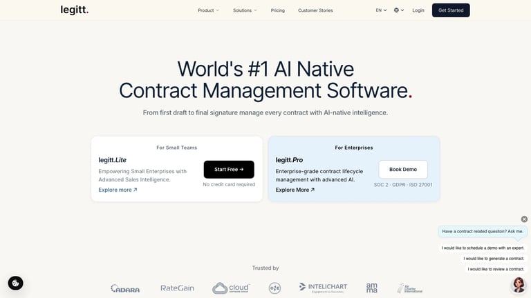 Legitt AI website homepage screenshot