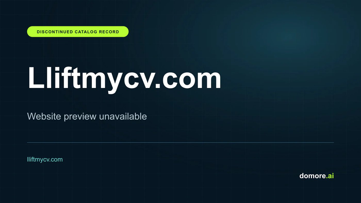 Lliftmycv.com catalog placeholder — website preview unavailable