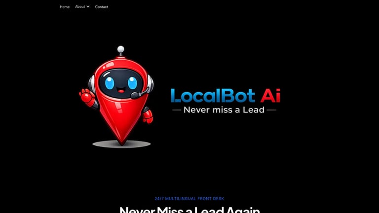 LocalBot website homepage screenshot