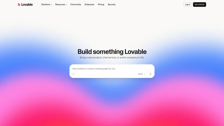 Lovable website homepage screenshot