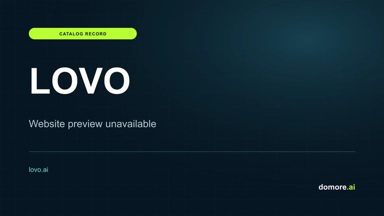LOVO catalog placeholder — website preview unavailable