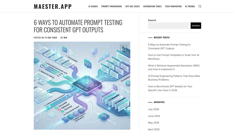 maester.app website homepage screenshot