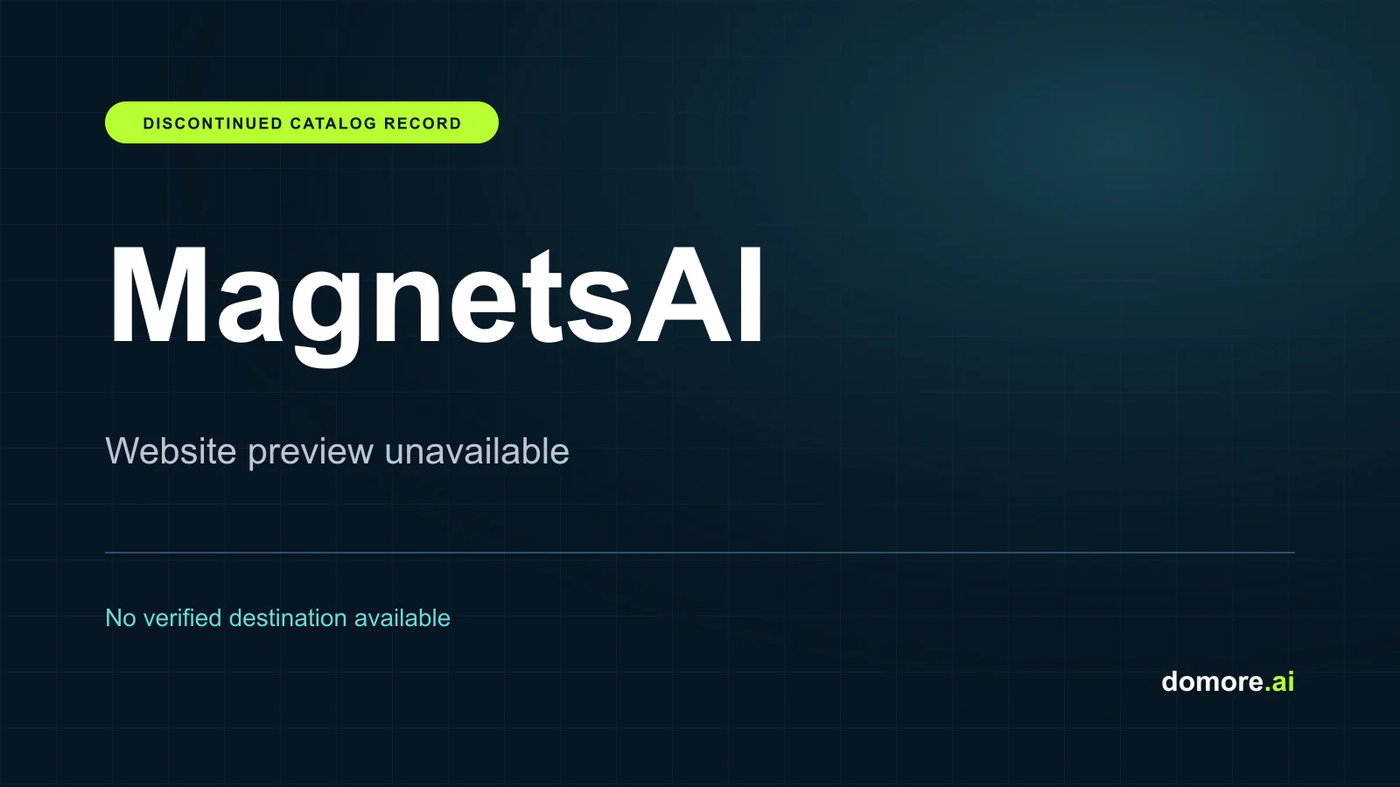 MagnetsAI catalog placeholder — website preview unavailable