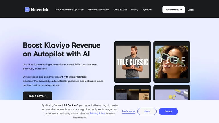 Maverick website homepage screenshot
