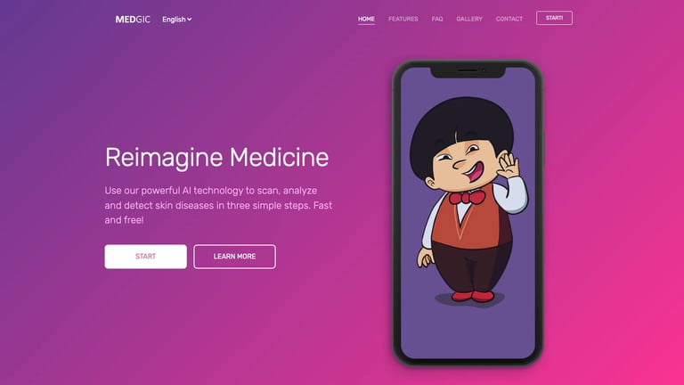 Medgic website homepage screenshot