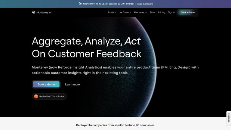 Monterey AI website homepage screenshot