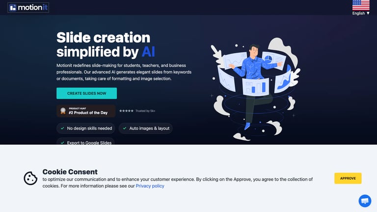 Motionit website homepage screenshot