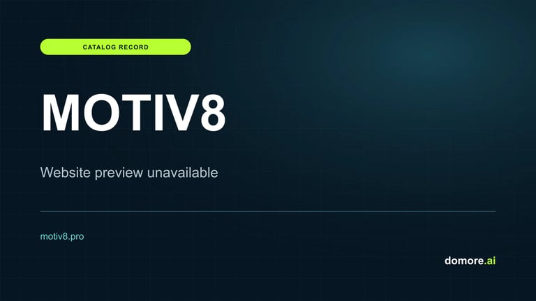MOTIV8 catalog placeholder — website preview unavailable