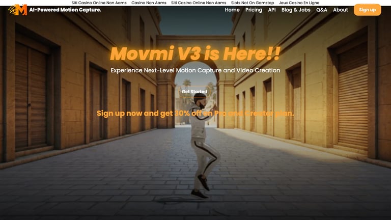 Movmi website homepage screenshot