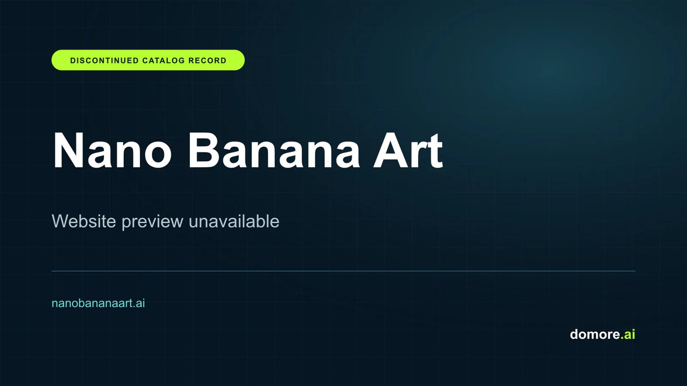 Nano Banana Art catalog placeholder — website preview unavailable