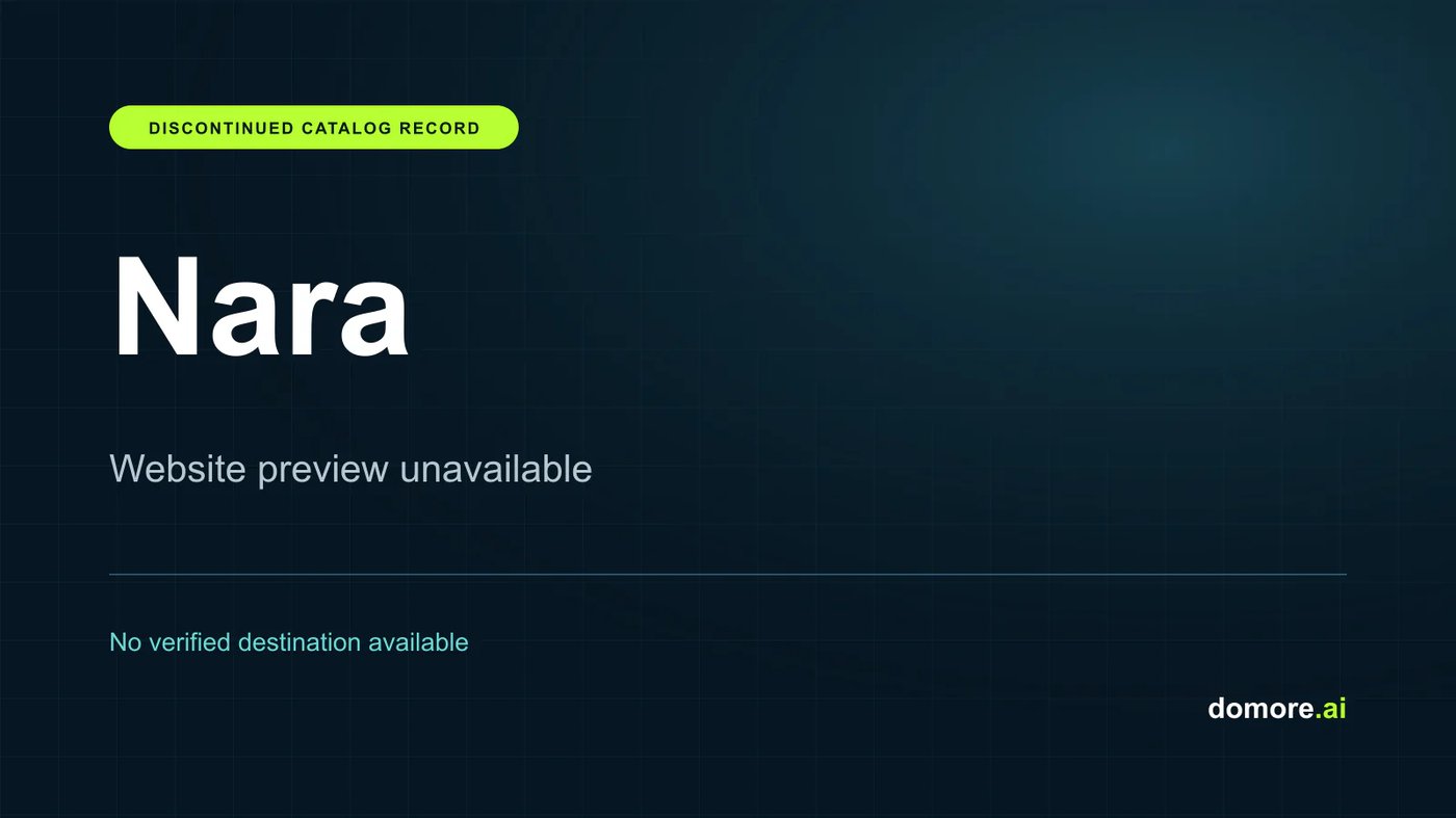 Nara catalog placeholder — website preview unavailable