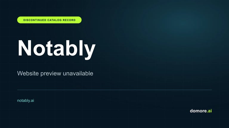 Notably catalog placeholder — website preview unavailable