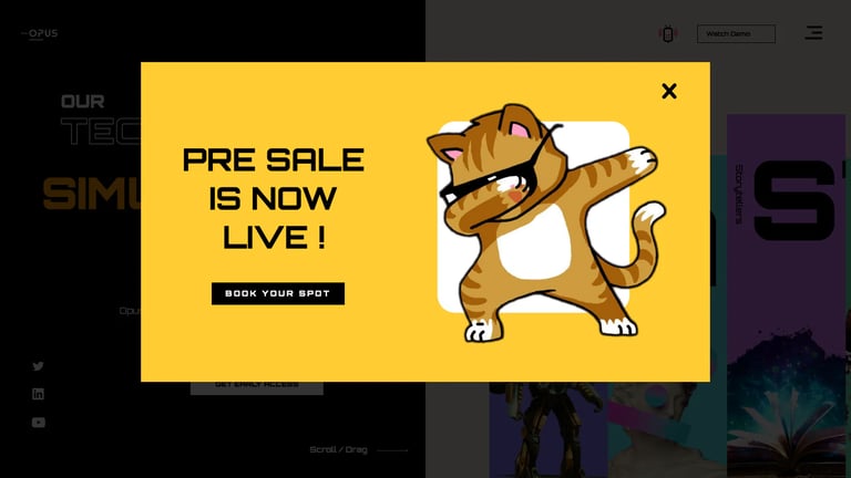 Opus website homepage screenshot