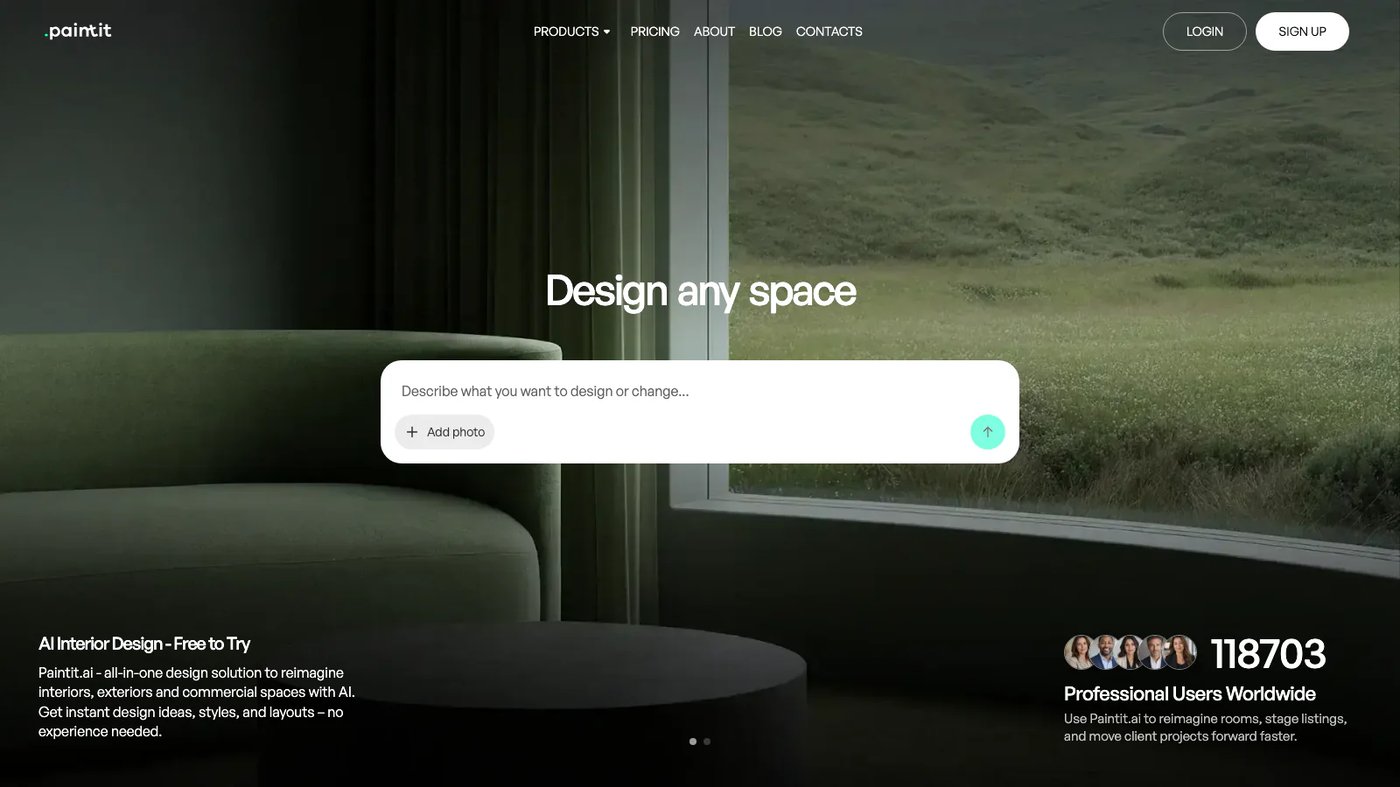 Paintit.ai website homepage screenshot
