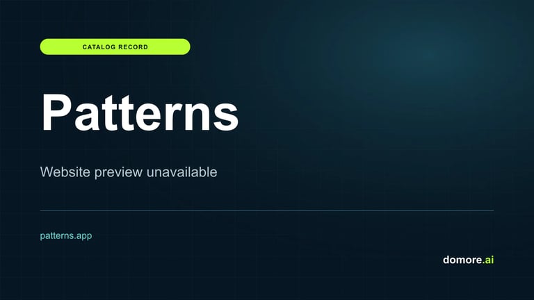 Patterns catalog placeholder — website preview unavailable