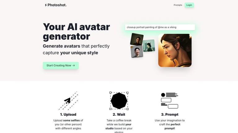 Photoshot website homepage screenshot