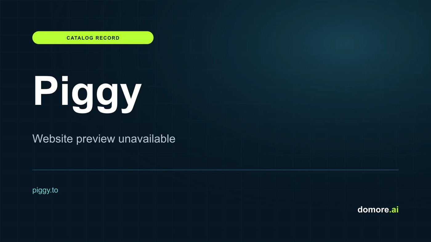 Piggy catalog placeholder — website preview unavailable