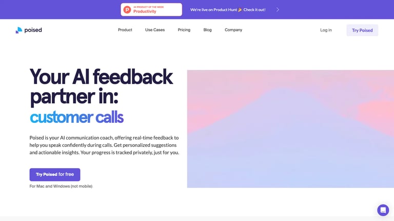 Poised website homepage screenshot