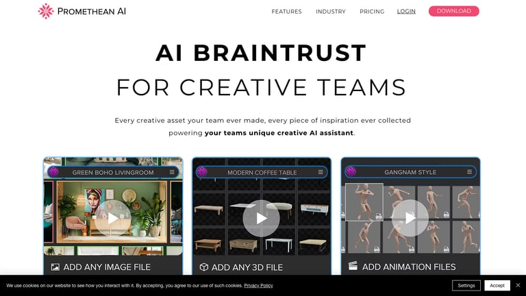 Promethean AI website homepage screenshot