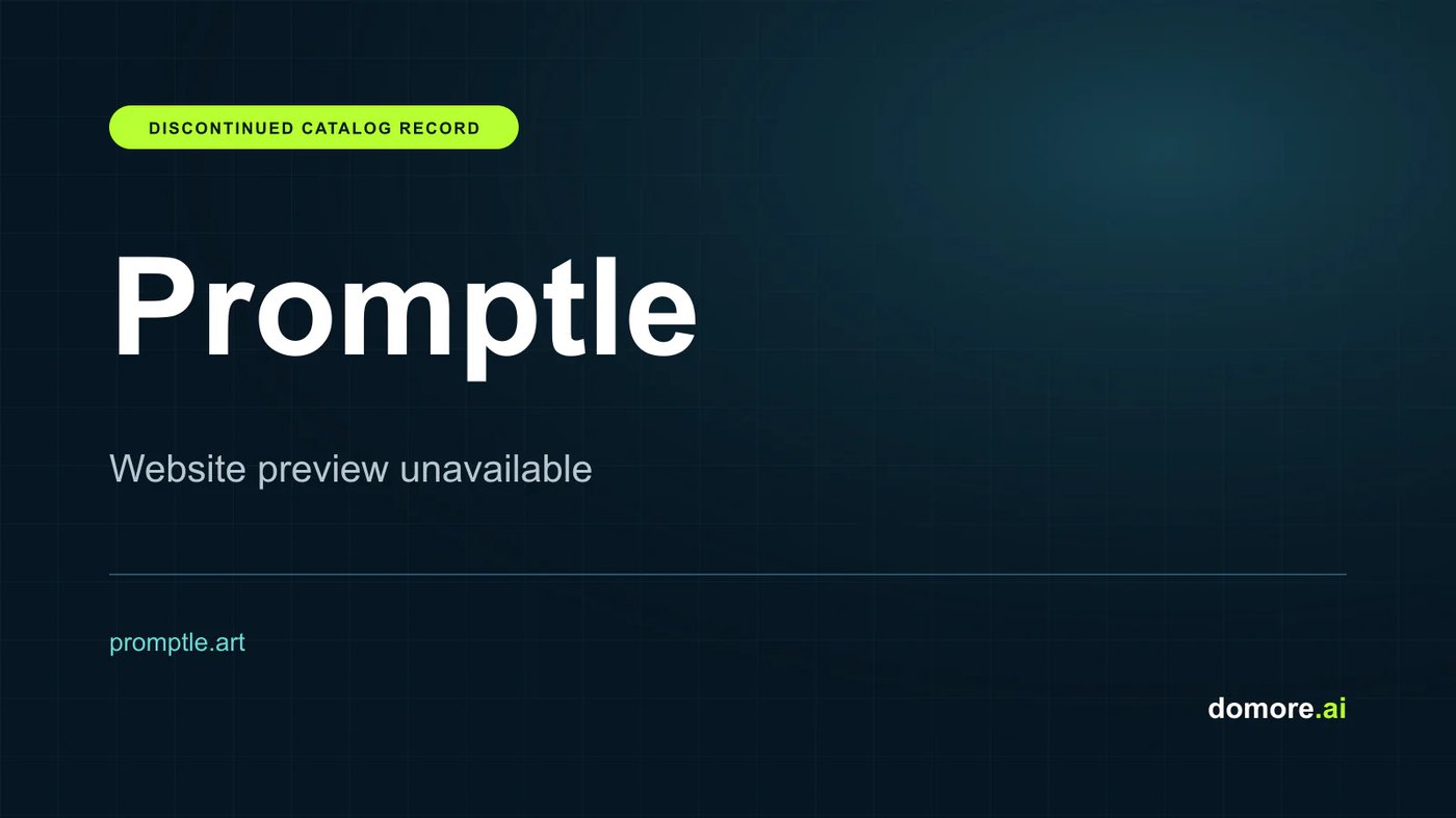 Promptle catalog placeholder — website preview unavailable