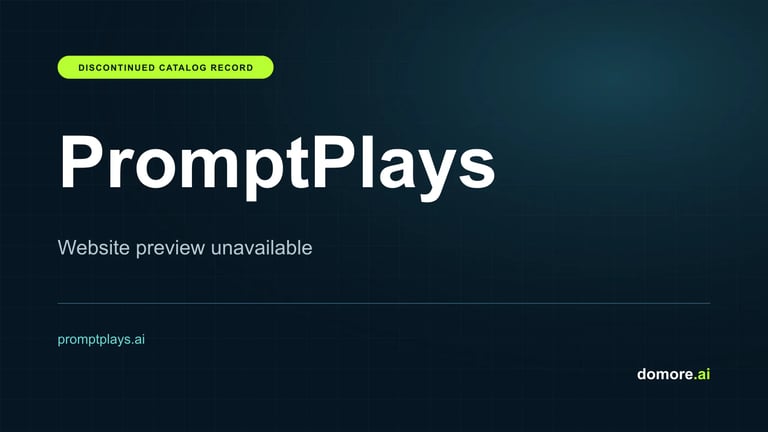 PromptPlays catalog placeholder — website preview unavailable