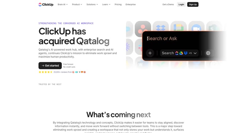 Qatalog website homepage screenshot
