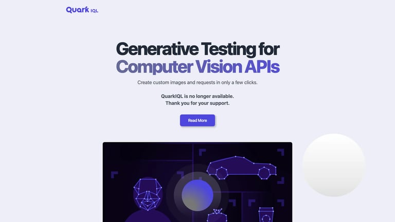 QuarkIQL website homepage screenshot