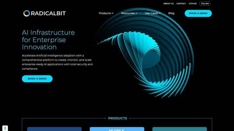 Radicalbit website homepage screenshot