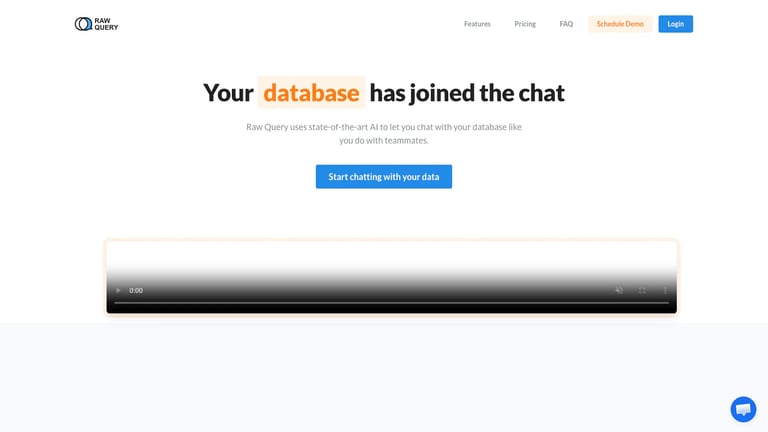 Raw Query website homepage screenshot