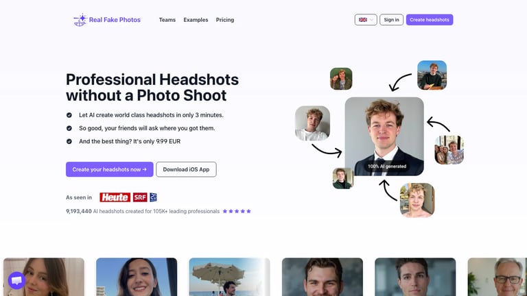 Real Fake Photos website homepage screenshot