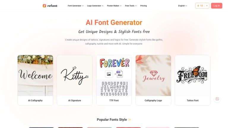 Refont website homepage screenshot