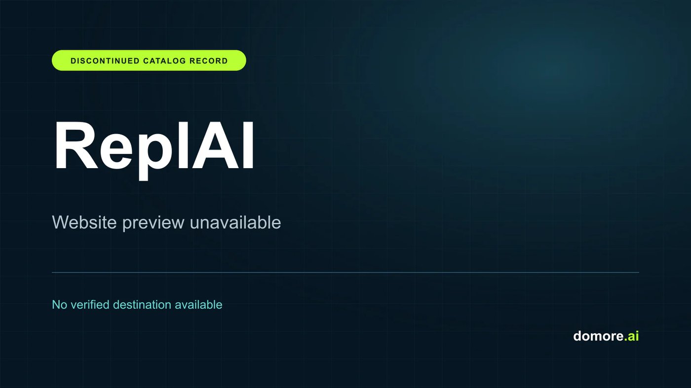 ReplAI catalog placeholder — website preview unavailable