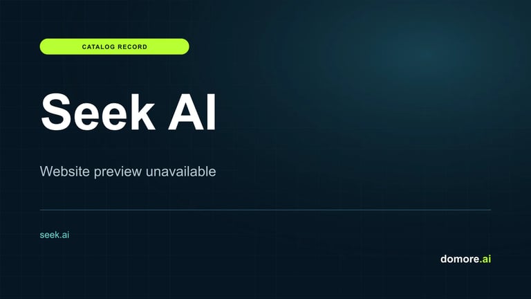 Seek AI catalog placeholder — website preview unavailable