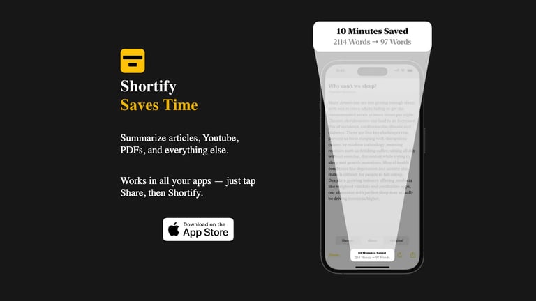 Shortify website homepage screenshot