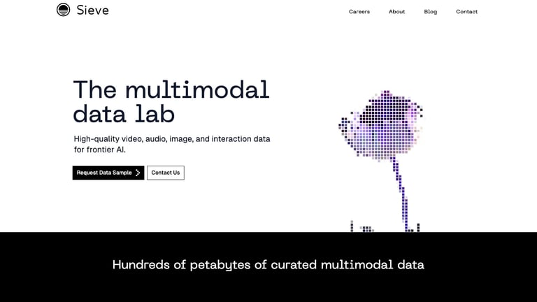Sieve website homepage screenshot