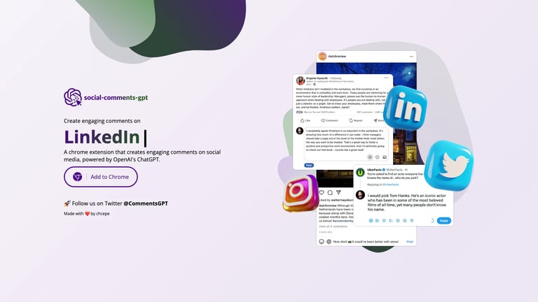 Social Comments GPT website homepage screenshot