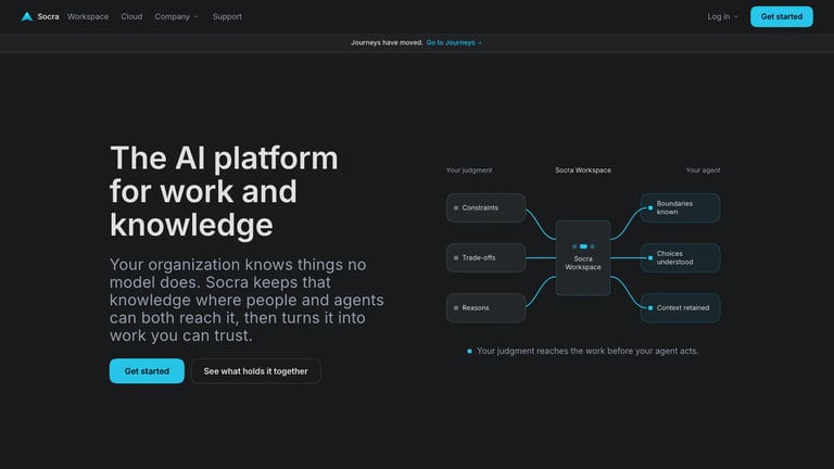 Socra website homepage screenshot
