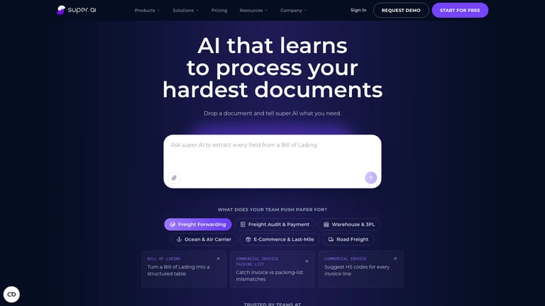 super.AI website homepage screenshot