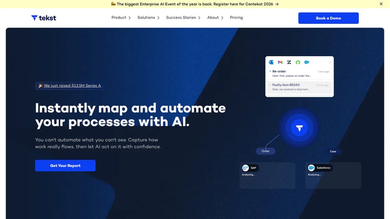Tekst website homepage screenshot