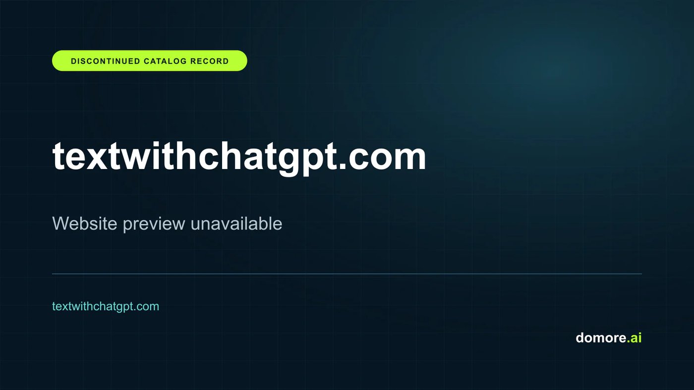 textwithchatgpt.com catalog placeholder — website preview unavailable