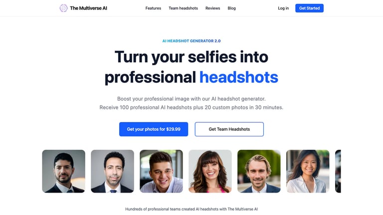 The Multiverse AI website homepage screenshot