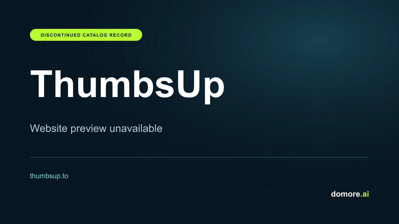 ThumbsUp catalog placeholder — website preview unavailable