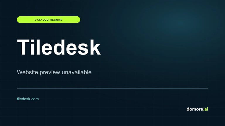 Tiledesk catalog placeholder — website preview unavailable