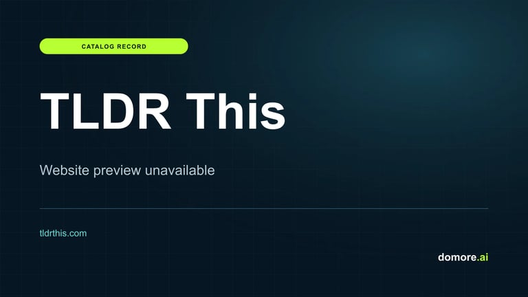 TLDR This catalog placeholder — website preview unavailable