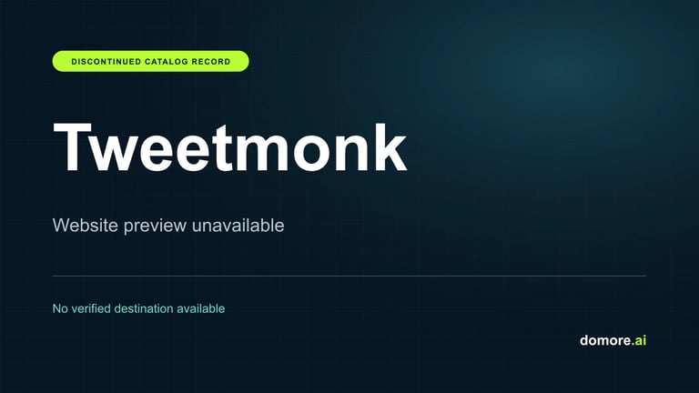 Tweetmonk catalog placeholder — website preview unavailable