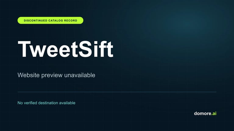 TweetSift catalog placeholder — website preview unavailable