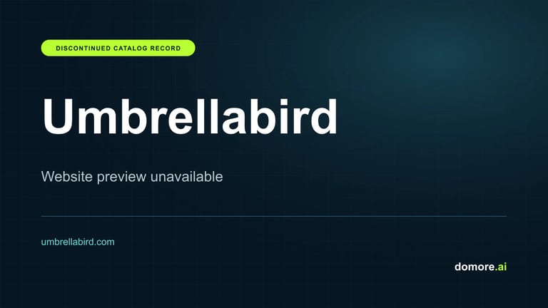 Umbrellabird catalog placeholder — website preview unavailable