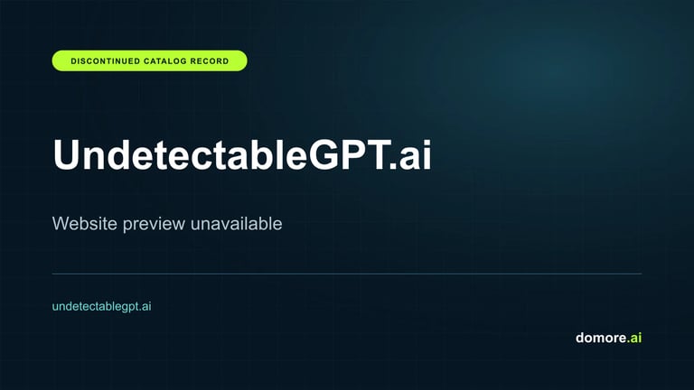 UndetectableGPT.ai catalog placeholder — website preview unavailable