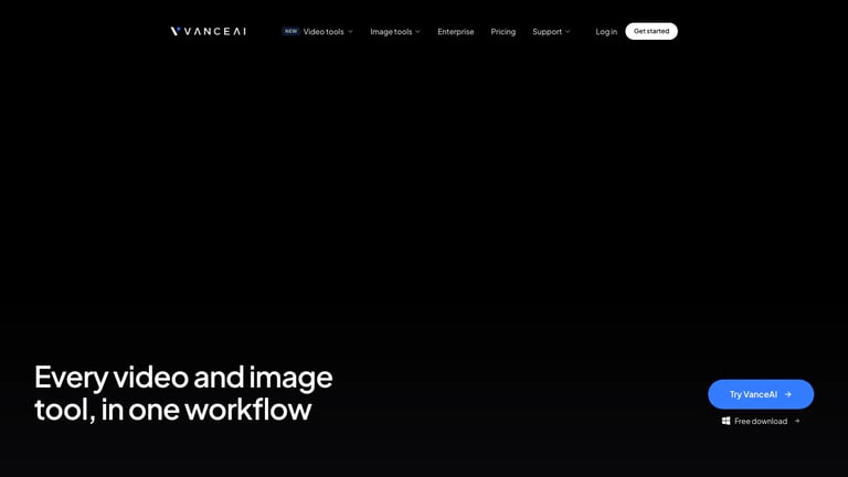 VanceAI website homepage screenshot