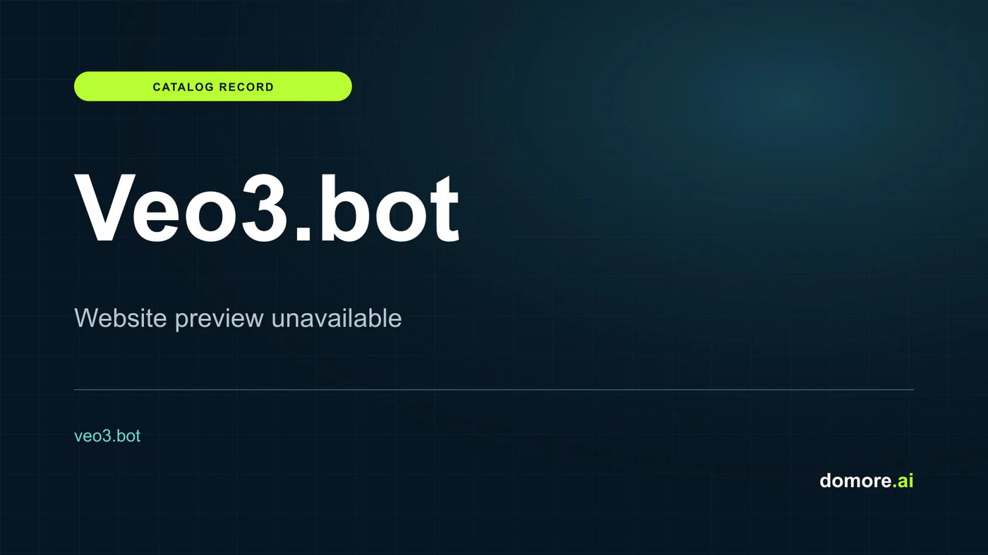 Veo3.bot catalog placeholder — website preview unavailable